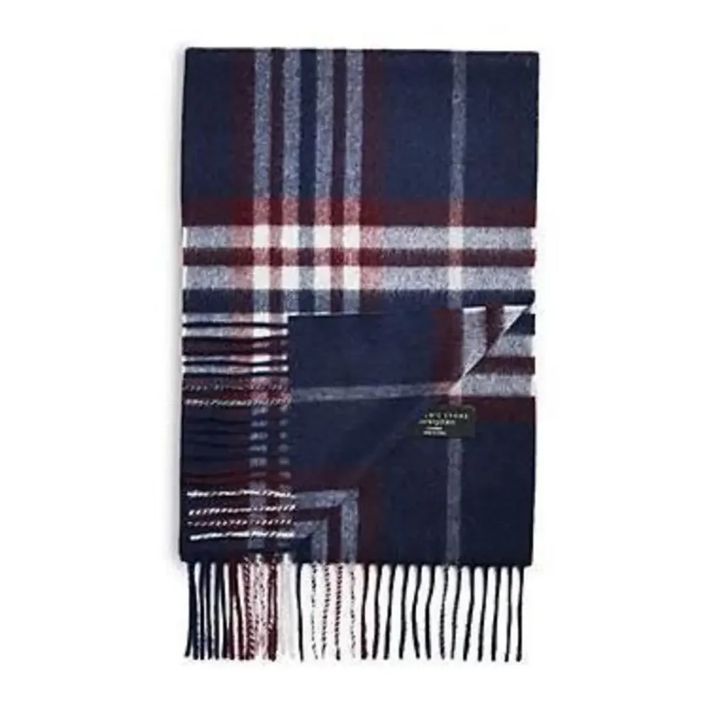 The Men's Store Exploded Multicolor Plaid Cashmere Scarf OS